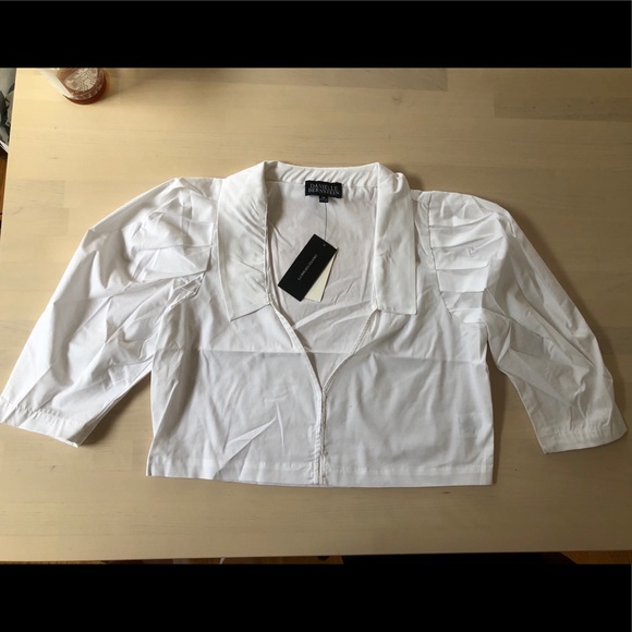 WeWoreWhat Danielle Bernstein Puff Sleeve Crop - Picture 4 of 6